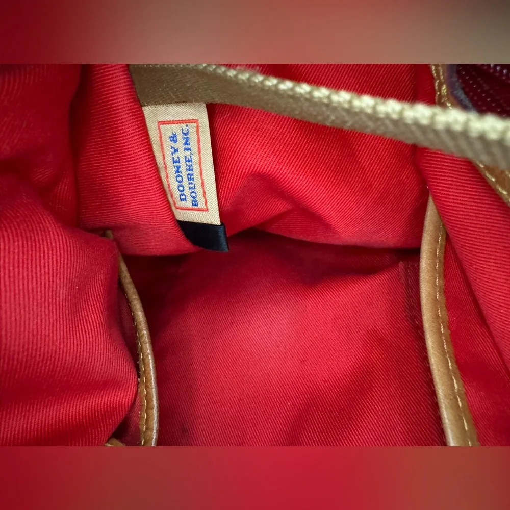 Dooney & Bourke Tan Leather Satchel with Braided Handle